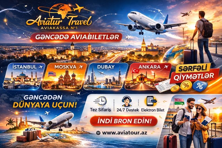 Gəncədə Aviabiletlər
